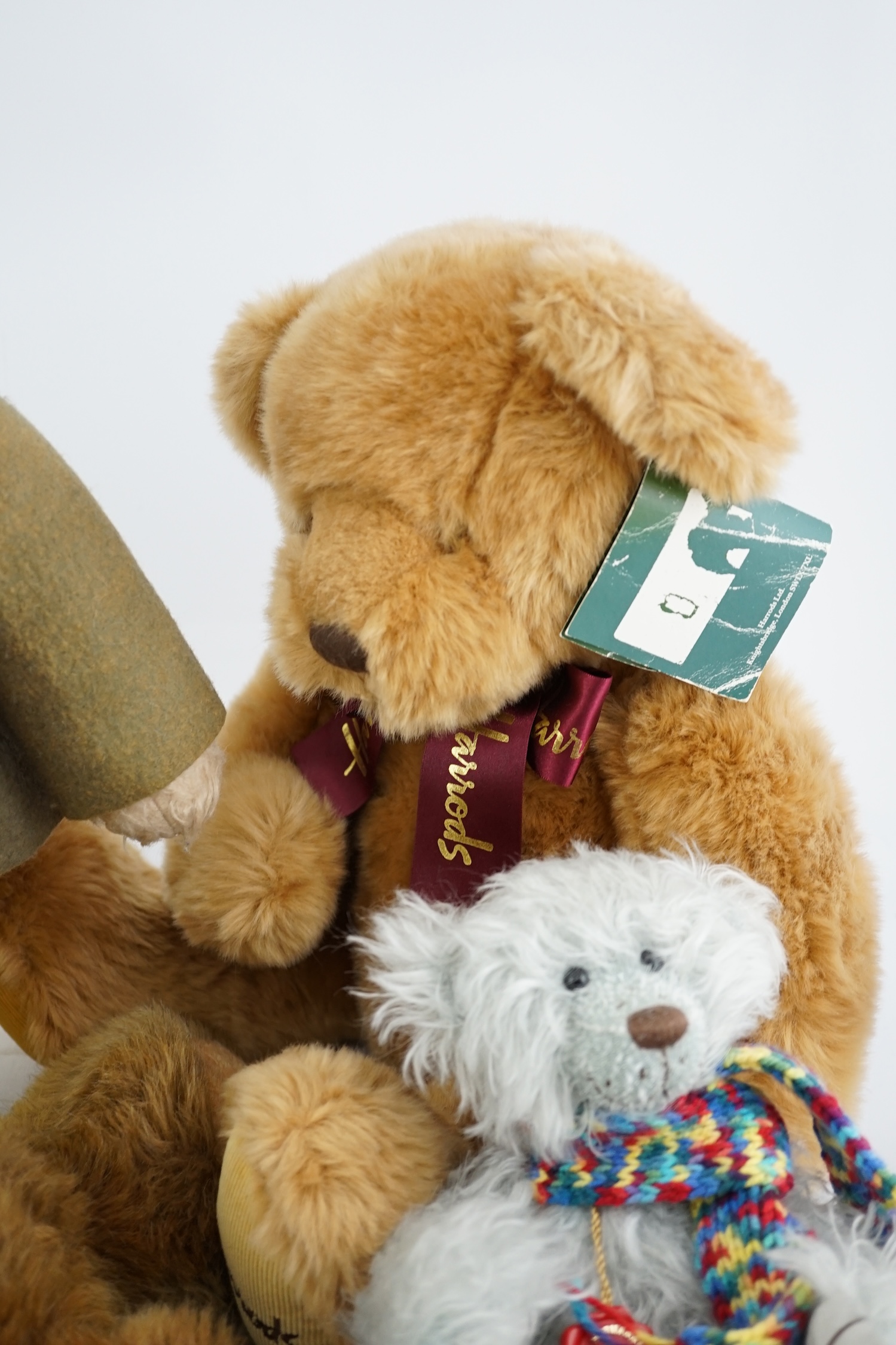 An early Paddington bear, a Harrods bear and a Steiff Super Molly Herman Teddy (4)